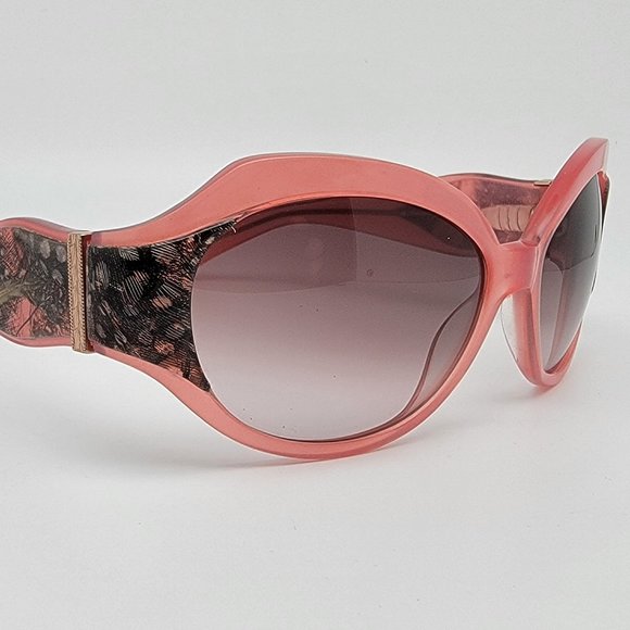 Badgley Mischka Sama Sofia Crystal Pink Gold Frame Grey Gradient Lens Sunglasses main image 10